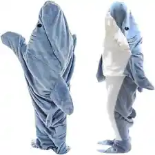 Shark M Size Blanket Soft Flannel Wearable Blanket Hoodie Cosy Sleeping Bag
