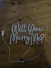 Will You Marry Me Neon Sign Marry Me Sign White USB Led Wedding Sign Neon