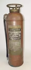 Chief Croker No B Antique Fire Extinguisher Copper 2 1/2 Gallon New York U.S.A.