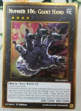 Number 106 Giant Hand PGL3-EN075 Gold Rare 1st Edition Yugioh NM