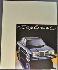 1987 Dodge Diplomat Sedan Catalog Sales Brochure Salon SE Excellent Original 87