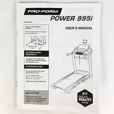 Proform User’s Manual Power 995i Treadmill Exerciser Equipment PFTL99918.0