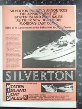 1988 AD for Staten Island Sales Silverton 34x 30x 34 Express boat motor yacht