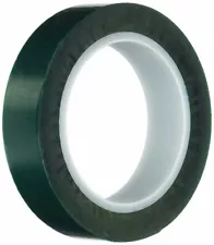 1mil High Temp Green Polyester Masking Tape for Powder Coating- 1" x 36yds