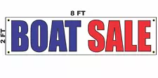 BOAT SALE Banner Sign 2x8 for Used Car Auto Sales Lot