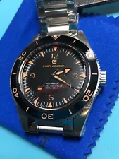 PAGANI DESIGN 41MM SEAMASTER VINTAGE DIVE WATCH LUMINOUS SANDWICH DIAL NO DATE