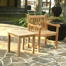 Teak Garden Chair - A Grade Wood- Heavy Duty -37H X 25W X 24D - Seat 18" High