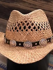 BIRTHDAY GIFT SALE JEWELRY CONCHO SILVER HAIR WESTERN HAT BAND RODEO SOUTHWEST