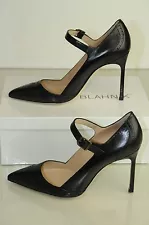 New Manolo Blahnik BB CABRAS 105 Black Mary Jane Pumps Shoes 35 37 38.5 39 39.5