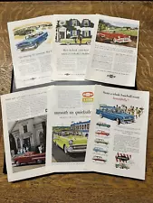 Chevrolet 'Chevy' - 6 Original Vintage Car Magazine Ads - 1954-1960 Great Decor!