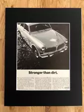 1967 Volvo 122S 2 Door Print-Ad/Matted & Ready to Frame or Hang As-Is!