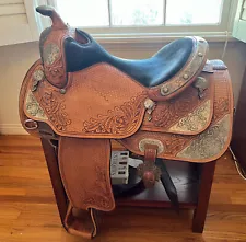 Vintage Dale Chavez 16” Custom Western Show Saddle 1990's