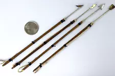 4 FRED COBBS Dollhouse Miniature HARPOON POLES Nautical Fishing 1:12 Vintage