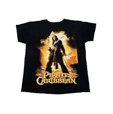 Rare Pirates Of The Caribbean Captain Jack Sparrow Men's Tshirt LG Disney Store