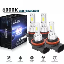 For GMC Sierra 1500 2500 3500HD 2007-2013 LED Headlight Bulbs Kit High Low Beam (For: 2014 GMC Denali)