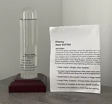 Vintage Weather Storm Glass Admiral Fitzroy's 19th Century Reproduction