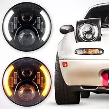 NA MIATA Headlights (Pair) Mazda MX-5 MX5 LED 7" Plug N' Play Half Halo NEW