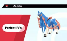 Battle Ready Zacian Perfect 6 IV for Sword and Shield