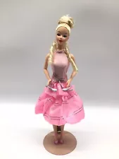 Barbie Doll In Pink Dress Platinum Blonde Updo Fancy Italian Renaissance