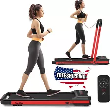 Walking Pad Under Desk Treadmill, 2 in 1 Motorized Portable Foldable RED