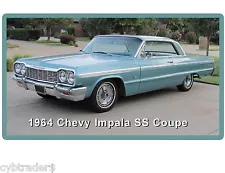 1964 Chevrolet Impala SS Coupe Refrigerator / Tool Box Magnet Man Cave Shop