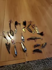 15 USED salmon trout pike LURES