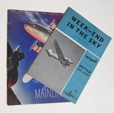 Vintage United Airlines Newsletter and Promos