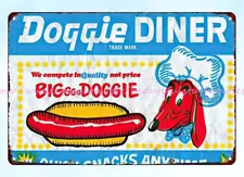 1980 Doggie Diner metal tin sign plaque outdoor reproductions