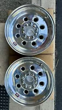 (2) Weld Racing 90-54342 Draglite Wheels 15x4 Front Chevy Ford 5x4.75 5x4.5