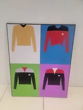 Rare Star Trek Picture Wall Art - William Shatner Leonard ,Uniform Collage 16x20