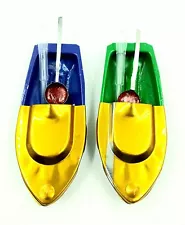 Handmade Classic putt putt steam Toy Boat naav for Kids - Pack of 2- Multi Color