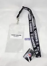 Oakland Raiders NFL Lanyard and Ticket Holder