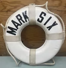 Jim Buoy 19 White Ring Boat Buoy W/Straps CG-19 Beach House Decor “Mark Six”