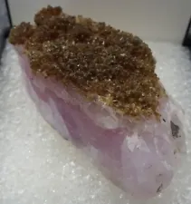 Eosphorite on Rose Quartz, Brazil - Mineral Specimen for Sale