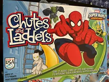 Hasbro Gaming Chutes and Ladders: Marvel Spider-Man Edition Board Game for Kids