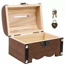 Key Lock Piggy Bank Treasure Chest Money with and Man Child