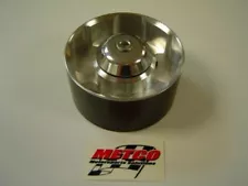 Metco 90mm Billet Double Bearing Idler Pulley, Cobra/Lightning; MIP-90D