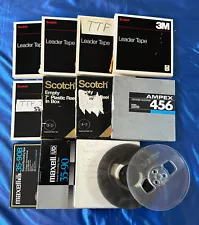 7.5" X 1/4" Misc Brand Reel To Reel Tape, Used, Lot of 11