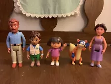 Dora The Explorer Family for Talking Play House, Viacom, 2003, Set Of 5