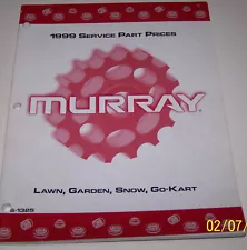 MURRAY LAWN, GARDEN, SNOW, GO-CART SERVICE PART PRICES 1999