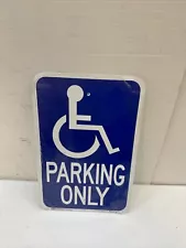 12x18" Handicap Parking Sign Heavy Duty Aluminum Weatherproof, Pre-Drilled Holes