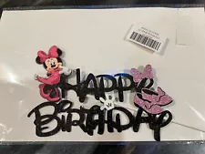 Minnie Mouse Happy Birthday cake topper NEW 