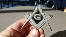 Vintage Masonic Auto Car Badge Emblem Mason