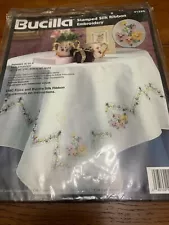 Pansies by Bucilla in Silk Tabletopper Stamped Silk Ribbon Embroidery