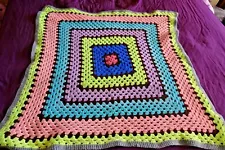 SALE! Vintage Blanket Handmade Blanket Throw Grandma Camper Van