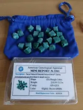 2.03 Carat Natural Emeralds 23 Rough Uncut Cubes *Appraised ~ $4250.00* Gems