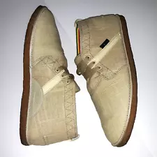 Bob Marley One Love Mens Shoes Chukka Burlap Size 11 Tan Logo Lace Up Gum Soles