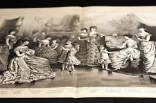 Victorian Ladies Girls Fashion 1883 BALL GOWNS EVENING DRESSES Large Print