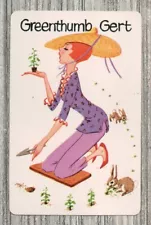 Vintage Swap Playing Card-Whitman Old Maid Card Game-Greenthumb Gert-5999