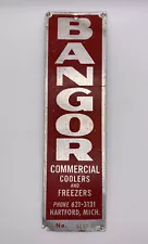 Vtg Plate Walk-In Cooler "Bangor Commercial Coolers & Freezers" Hartford, MI 9"